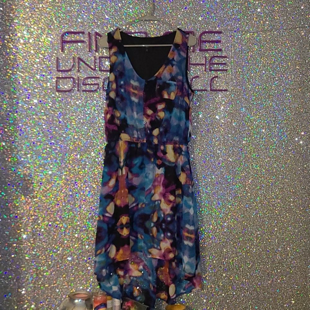 Mossimo watercolor Hi-lo dress